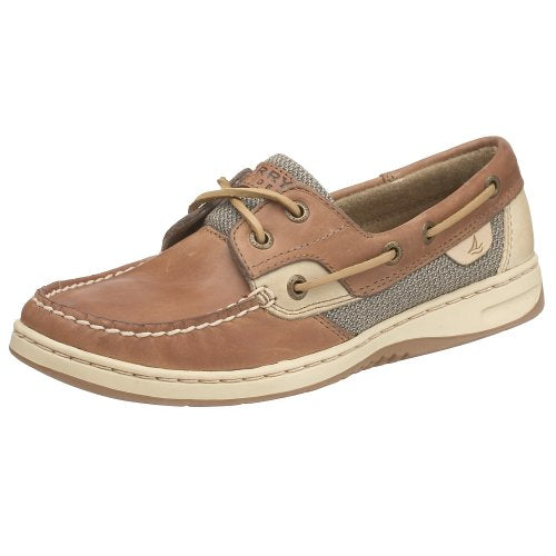 SPERRY WOMEN'S BLUEFISH BOAT SHOE - SIZE 6.5 (EU W37) - LINEN/OAT - Like New