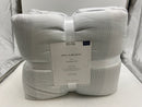 BOLL & BRANCH KING/CAL KING SIGNATURE COMFORTER SETS - FINE STRIPE WHITE/SHORE - Like New