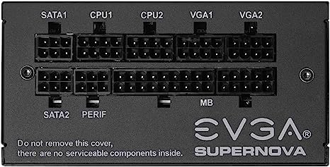 EVGA SuperNOVA 750 GM 80 PLUS Gold 750W Power Supply 123-GM-0750-X1 - Black Like New