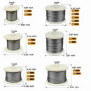 TOYELIU T316-Stainless Steel 1/8'' Aircraft Wire Rope for Cable Deck Railing - Brand New