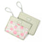 FULTON BAG CO. LEATHERETTE SNACK POUCH SACK 2PK - PEACHES - MINT/PINK - Brand New