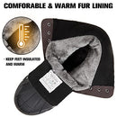Mishansha Men's Waterproof Winter Duck Boots Insulated Fur Lined, Brown 11 - Like New