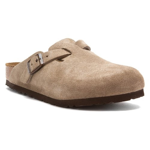 0560771 BIRKENSTOCK MEN'S BOSTON SOFT FOOTBED CLOGS TAUPE SIZE MEN 10 TAN - Like New