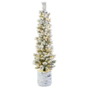 NATIONAL TREE COMPANY 4.5-FT. LED SNOWY METHOW PENCIL ARTIFICAL CHRISTMAS TREE - Like New