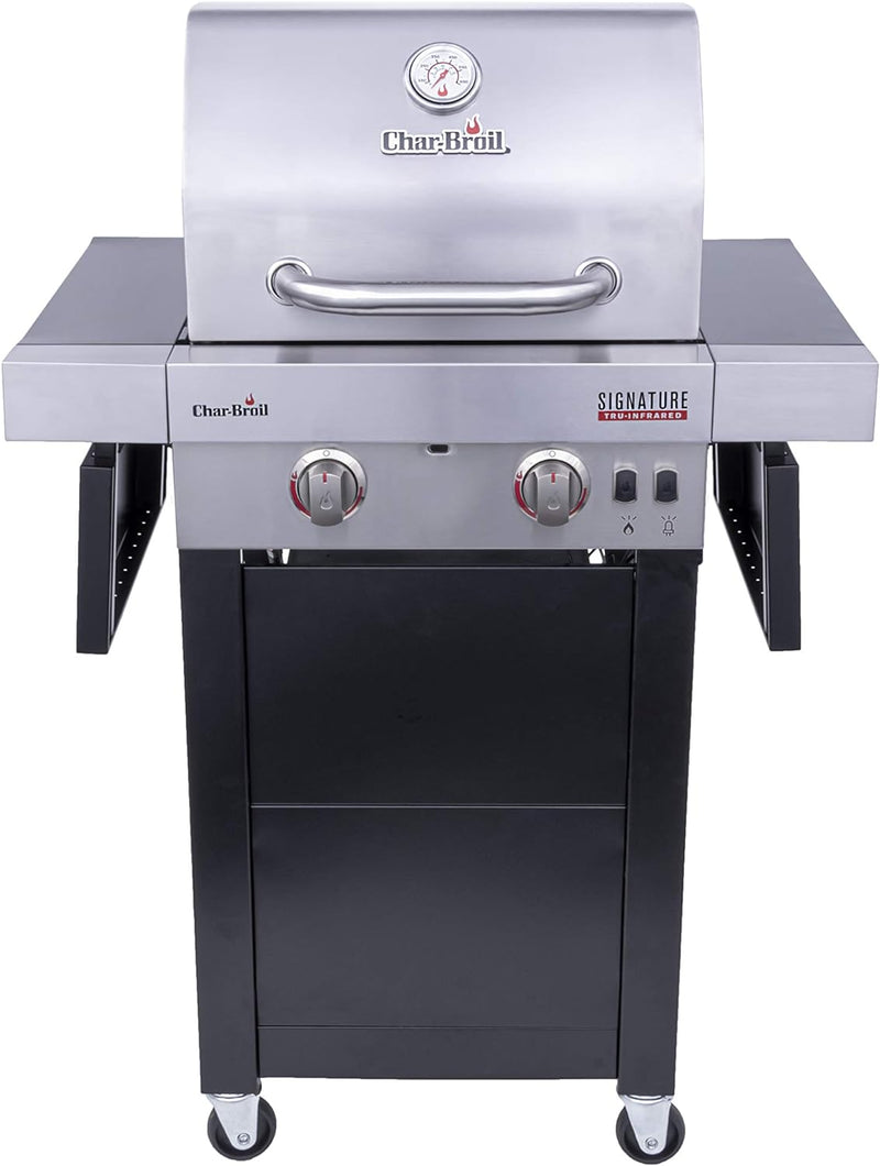 Char-Broil Signature TRU-Infrared 2-Burner Cart Style Gas Grill -Stainless/Black - Like New