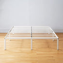 BEST PRICE MATTRESS 14 INCH METAL PLATFORM BED WHITE-FULL - WHITE - Like New