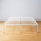 BEST PRICE MATTRESS 14 INCH METAL PLATFORM BED WHITE-FULL - WHITE - Like New