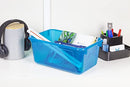 Storex Small Cubby Bins Plastic Storage Containers 12.2x7.8x5.1in, 5-Pack -Teal - Brand New