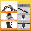 BOSCEOS SOLAR STRING LIGHTS OUTDOOR WATERPROOF 100FT WITH REMOTE 52 PACK - BLACK - Brand New