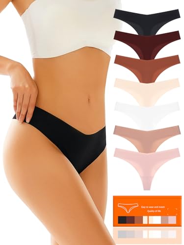 STLAND 7-PACK SEAMLESS UNDERWEAR THONGS FOR WOMEN - SIZE: WOMEN L - MULTICOLOR - Like New