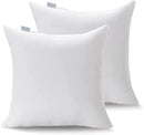 ACANVA 26X26 INCH, 2 COUNT, THROW PILLOW INSERTS, SQUARE EURO SHAM - WHITE - Brand New