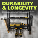 PEARINGTON WALL MOUNT POWER TOOL ORGANIZER 2 PACK 4-LAYER DRILL RACK - BLACK - Like New