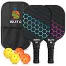 INUITO 2026 Pickleball Set of 2 16mm Thick Paddle, 1 Bag - 2 Paddles, 2 Balls - Like New