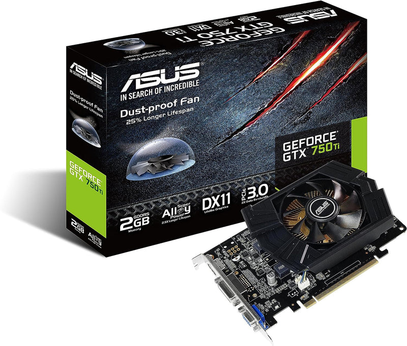 ASUS GeForce GTX 750 Ti 1020MHZ 2GB GRAPHICS CARD Like New