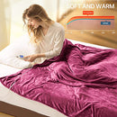 MIZZEO ELECTRIC HEATED BLANKET 84" X 90" QUEEN (Burgundy) - Like New