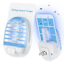 BAMMY FLYING INSECT TRAP 2 DEVICES 6 REFILLS, BUG ZAPPER, LDJS-1 - WHITE Like New