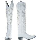 Soto Boots Womens Rodeo Star Tall White Cowgirl Boots M50061 (White,8.5) - Like New