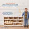 ECR4KIDS MOBILE BLOCK STORAGE CART LARGE CLASSROOM FURNITURE WHITE WASH - WASH - Like New