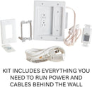 Sanus SA-IWP1-W1 In-Wall TV Power and Cable Management Kit - White Like New