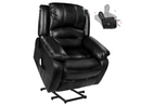 QOMOTOP POWER LIFT FAUX LEATHER RECLINER CHAIR - BLACK - Like New