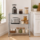 HONEY CAN DO CHROME 3-TIER ADJUSTABLE SHELVING 200-LB SHELF CAPACITY - CHROME - Like New