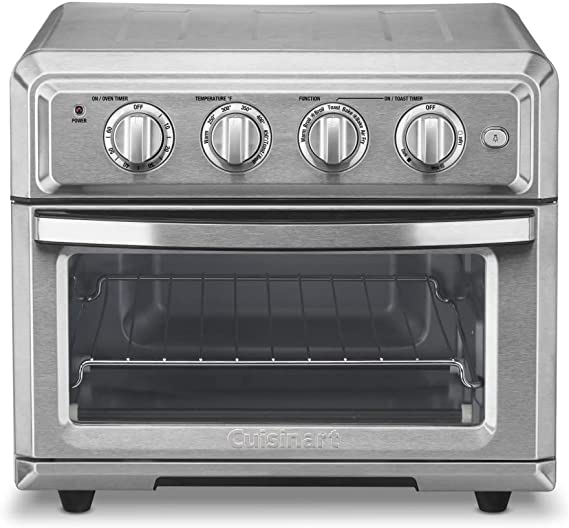 For Parts: Cuisinart Air Fryer Toaster Oven Bake Grill Broil TOA-60 - Silver NO POWER