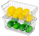 Smart Design Stacking Baskets Organizer Medium Steel (12.63 x 5.5 Inch) [2 Pack] - Brand New