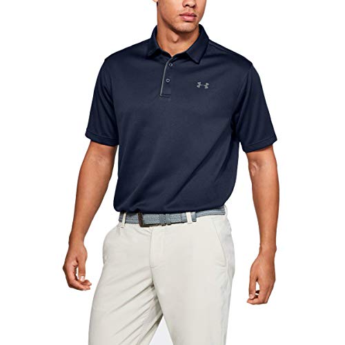 UNDER ARMOUR MEN'S TECH GOLF POLO XL - SIZE: MEN XL - NAVY - Brand New