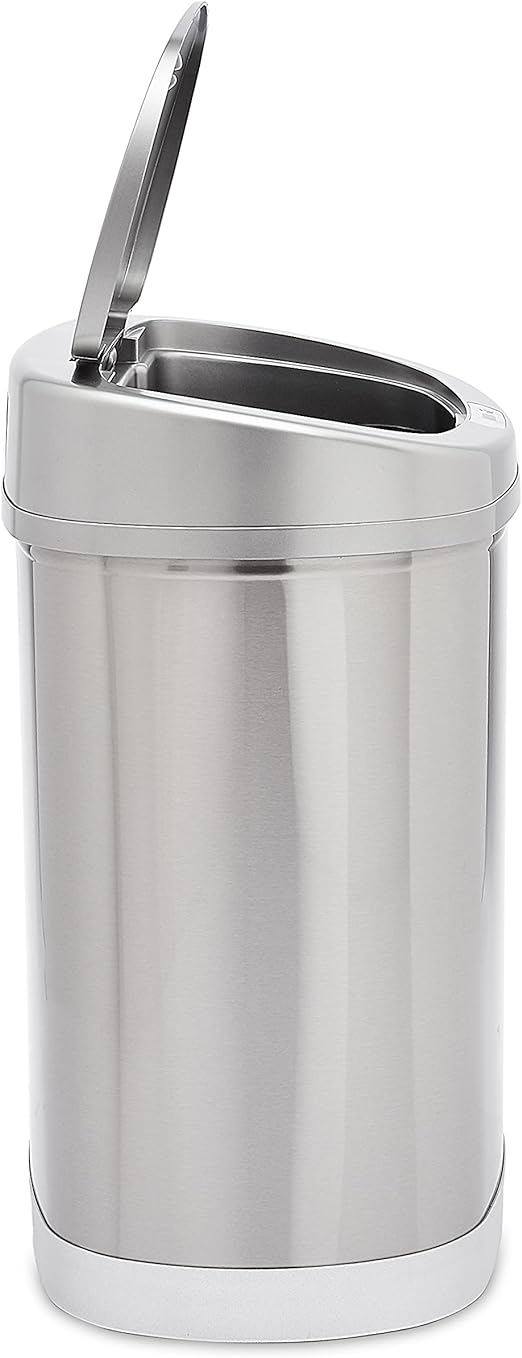 Amazon Basics Automatic Hands-Free Trash Can 30L 2 Bins AB-30-22RSL - SILVER Like New