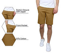 G/MSCS-800KK GALAXY MEN'S 5-POCKET FLAT-FRONT STRETCH CHINO SHORTS - SIZE 36 - Like New