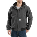 CARHARTT MEN'S FULL SWING LOOSE FIT WASSED DUCK FLEECE JACKET LARGE TALL -GRAVEL - Brand New