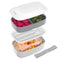 Bentgo Classic - Adult Bento Box, Stackable 3-Compartment Lunch Box, BPA-Free - Brand New