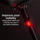SCHWINN QUICK WRAP BIKE REAR LIGHT TOOL FREE BRIGHTNESS SW79070A - BLACK - Brand New