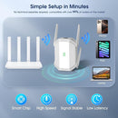 KOCTIC AX3000 WIFI 6 EXTENDER, DUAL BAND WIFI EXTENDER SIGNAL BOOSTER - WHITE - Like New
