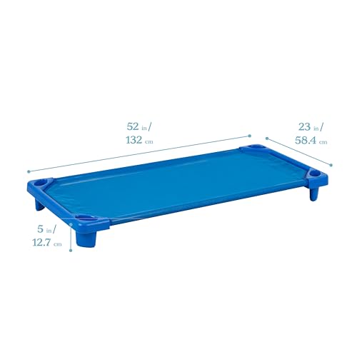 ECR4KIDS STREAMLINE COT READY-TO-ASSEMBLE STANDARD SIZE CLASSROOM - BLUE - Like New