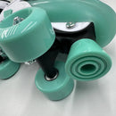ROLLER DERBY PRODIGY KIDS' QUAD SKATES WHITE/GREEN 3-6 - WHITE/GREEN - Like New