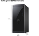 Dell Inspiron 3670 i7-8700 16 2TB HDD GT 1030 BLACK DESKTOP i3670-7743BLK-PUS Like New