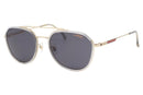 CARRERA AVIATOR SUNGLASSES - CLEAR GRAY/GOLD FRAME, GRAY LENSES, 55-20-145 - Like New