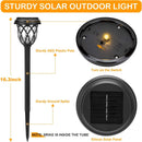 RUHOTILI SOLAR LIGHTS OUTDOOR 12 PACK SOLAR GARDEN LIGHTS WATERPROOF - BLACK - Like New