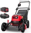 POWERSMART ELECTRIC CORDLESS LAWN MOWER 17" 40V BRUSHLESS PUSH - BLACK/RED - Like New