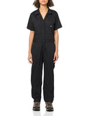 DICKIES WOMENS FLEX COOLING SHORT SLEEVE COVERALLS - LARGE - BLACK - Brand New