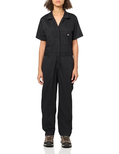 DICKIES WOMENS FLEX COOLING SHORT SLEEVE COVERALLS - LARGE - BLACK - Brand New