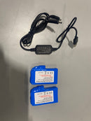 GENERIC LI-POLYMER BATTERY PACK AND CHARGER, 7.4V/ LI-PO 2200/16.28WH (2 PACK) - Like New