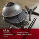 George Foreman GGR50B 12+ Servings Indoor Outdoor Electric Grill - Silver - Like New