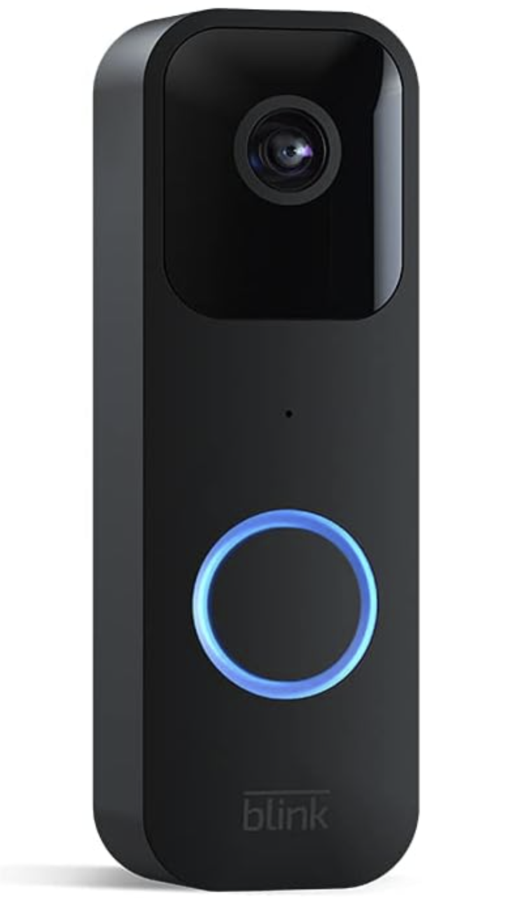 Blink Video Doorbell 2-way Audio 1080p HD Video Wi-Fi Black BDM00200U - Like New