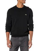 LACOSTE MENS LONG SLEEVE CREW NECK REGULAR FIT SWEATER SIZE MEN L BLACK - Brand New