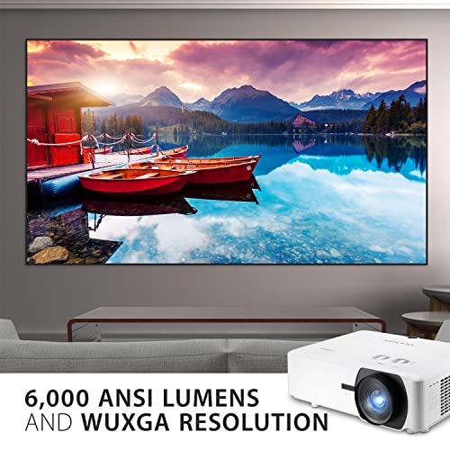 VIEWSONIC 6000 LUMENS WUXGA LASER PROJECTOR FOR 300 INCH SCREEN - WHITE - Like New