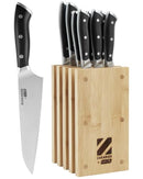 DASH ZAKARIAN BY DASH GERMAN STEEL KITCHEN KNIFE SET 11-PIECE SET - BLACK - Like New