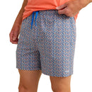 HUK MEN'S PURSUIT VOLLEY, SWIM SHORTS M, NIGHT OWL 2.0 - SIZE M - ORANGE/BLUE - Brand New