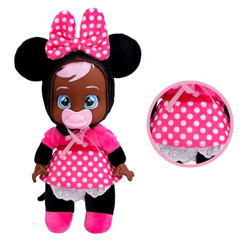 CRY BABIES DISNEY 9" PLUSH BABY DOLL TINY CUDDLES MINNIE MOUSE - SIZE 9" - Like New